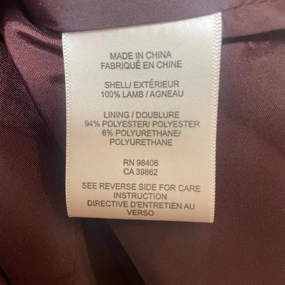 THEORY BURGUNDY LAMB LEATHER FRAYLAN DRESS ZIPPERS EUC - Picture 9 of 14